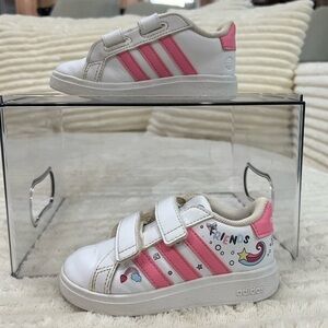Adidas Toddler X Disney Grand Court Minnie Mouse Stay-Put Casual Sneaker Size 7K